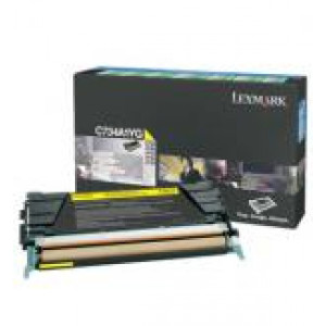 Toner C734 X734 (C734A1YG) Oryginalny żółty do LEXMARK X 736DE, 738DE, 738DTE, 734DE, LEXMARK C 734N