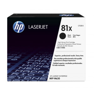 Toner HP 81X (CF281X) Oryginalny czarny do HP LASERJET ENTERPRISE M 630H, 630F, 630DN, HP LASERJET ENTERPRISE FLOW M 630Z, HP LASERJET M 606X