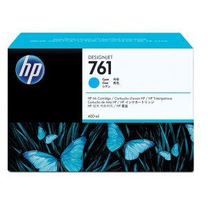 Tusz HP 761 (CM994A) Oryginalny błękitny / turkusowy / niebieski - 400ml - do HP DESIGNJET T 7100, 7200