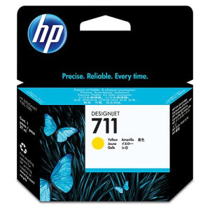 Tusz HP 711 (CZ132A) Oryginalny żółty - 29ml - do HP DESIGNJET T 520, 120, 520