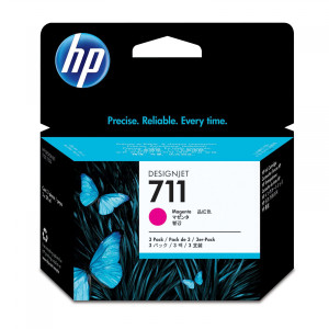 Tusz HP 711 (CZ135A) Oryginalny purpurowy - 29ml - do HP DESIGNJET T 520, 120, 520