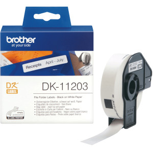 Etykiety do Brother DK-11203 czarny nadruk na białym tle, 87mm x 17mm 300szt etykiet na rolce oryginalna
