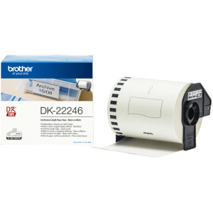 Taśma do Brother DK-22246 czarny nadruk na białym tle, 103mm x 30,48 metrów na rolce oryginalna