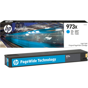 Tusz HP 973X (F6T81AE) Oryginalny błękitny / turkusowy / niebieski do HP PAGEWIDE PRO 452DW, 477DW, 452DWT, HP PAGEWIDE MANAGED MFP P 57750DW, HP PAGEWIDE MANAGED P 55250DW