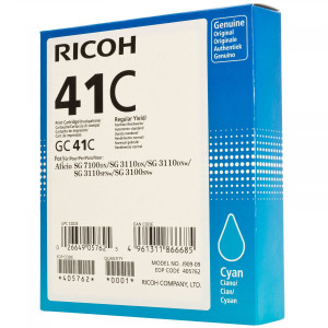 Tusz Ricoh (GC-41C) Oryginalny błękitny / turkusowy / niebieski do RICOH AFICIO SG 2100N, 3110DN, 3110DNW, 3110SFNW, 7100DN