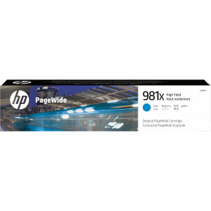 Tusz HP 981X (L0R09A) Oryginalny błękitny / turkusowy / niebieski do HP PAGEWIDE ENTERPRISE COLOR 556XH, 556DN, HP PAGEWIDE ENTERPRISE COLOR MFP 586DN, 586F