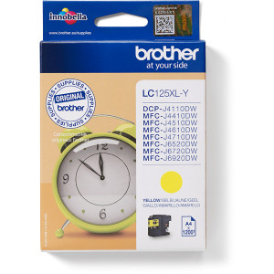Tusz LC123 LC125XL LC127XL LC129XL (LC125XLY) Oryginalny żółty do BROTHER DCP-J 4110DW, 4110DW, BROTHER MFC-J 4510DW, 4410DW, 4510DW