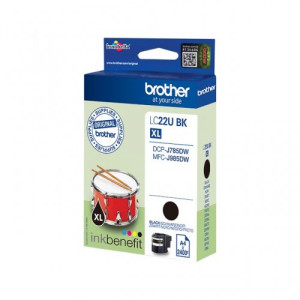 Tusz Brother (LC22UBK) Oryginalny czarny do BROTHER DCP-J 785DW, BROTHER MFC-J 985DW