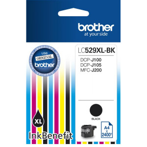 Tusz LC525XL LC529XL (LC-529XLBK) Oryginalny czarny do BROTHER DCP-J 100, 105, BROTHER MFC-J 200