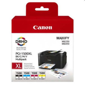 Zestaw oryginalny kartridży Canon PGI-1500XL Bk/C/M/Y Multipack