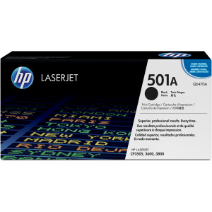 Toner HP 501A (Q6470A) Oryginalny czarny do HP COLOR LASERJET CP 3505X, 3505, HP COLOR LASERJET 3600DN, 3600, 3800