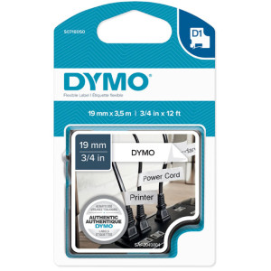 Taśma do Dymo Rhino 16958 19mm 3.5m biała taśma czarny napis NYLONOWA oryginalna