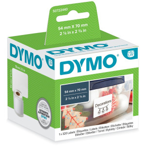 Etykiety DYMO LW 99015 S0722440 54mm x 70mm 320szt etykiet na rolce oryginalna