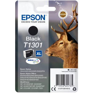 Tusz WF3010 WF3520 WF3530 WF3540 WF7015 WF7515 WF7525 (T13014010) Oryginalny czarny - 25,4ml - do EPSON STYLUS OFFICE BX 525WD, 625FWD, 535WD, EPSON STYLUS SX 525WD, 620FW