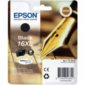 Tusz WF2010 WF2510 WF2520 WF2530 WF2540 (T16314010) Oryginalny czarny - 12,9ml - do EPSON WORKFORCE WF 2760DWF, 2650DWF, 2750DWF, 2010W, EPSON WORKFORCE WF- 2110W