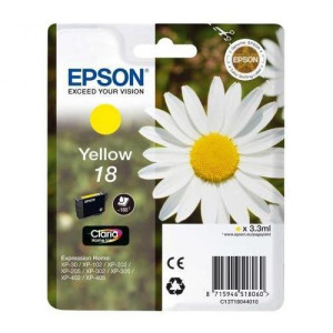 Tusz XP212 XP215 XP225 (T18044010) Oryginalny żółty - 3,3ml - do EPSON EXPRESSION HOME XP 402, 405, 405WH, 30, 205