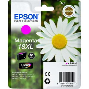 Tusz XP212 XP215 XP225 (T18134010) Oryginalny purpurowy - 6,6ml - do EPSON EXPRESSION HOME XP 402, 405, 405WH, 30, 205