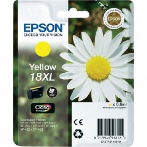 Tusz XP212 XP215 XP225 (T18144010) Oryginalny żółty - 6,6ml - do EPSON EXPRESSION HOME XP 402, 405, 405WH, 30, 205