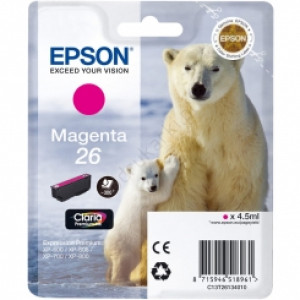 Tusz XP600 XP610 XP700 XP800 (T26134010) Oryginalny purpurowy - 4,5ml - do EPSON EXPRESSION PREMIUM XP 600, 605, 700, 800, 610