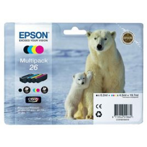 Tusz XP600 XP610 XP700 XP800 (T26164010) Oryginalny cmyk do EPSON EXPRESSION PREMIUM XP 600, 605, 700, 800, 610