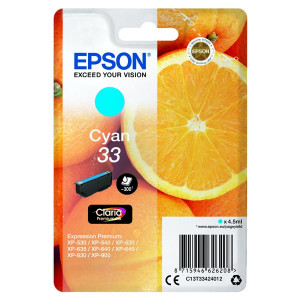 Tusz XP530 XP630 XP900 (T33424012) Oryginalny błękitny / turkusowy / niebieski do EPSON EXPRESSION PREMIUM XP 830, 530, 635, 630, 900