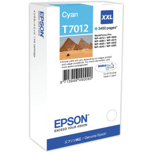 Tusz WP4015 WP4095 WP4515 WP4525 WP4595 (T70124010) Oryginalny błękitny / turkusowy / niebieski do EPSON WORKFORCE PRO WP 4025DW, 4515DN, 4525DNF, 4535DWF, 4545DTWF