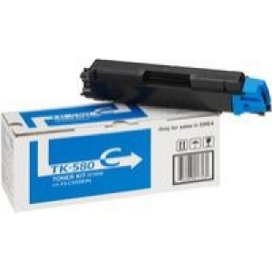 Toner TK-580 (TK580C) Oryginalny błękitny / turkusowy / niebieski do KYOCERA ECOSYS P 6021CDN, KYOCERA FS-C 5150DN