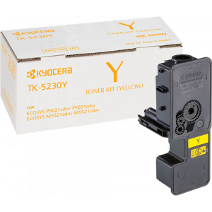 Toner TK-5230 (TK-5230Y) Oryginalny żółty do KYOCERA ECOSYS M 5521CDW, 5521CDN, KYOCERA ECOSYS P 5021CDN, 5021CDW