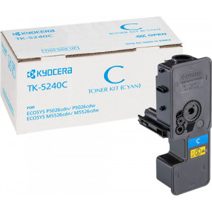 Toner TK-5240 (TK-5240C) Oryginalny błękitny / turkusowy / niebieski do KYOCERA ECOSYS M 5526CDN, 5526CDW, KYOCERA ECOSYS P 5026CDW, 5026CDN