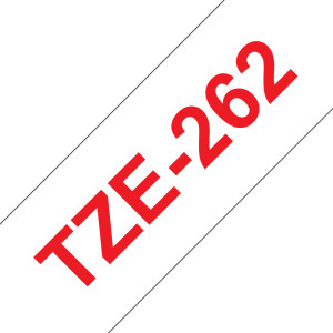 Taśma do Brother TZe-262 36mm 8m biała taśma czerwony napis oryginalna