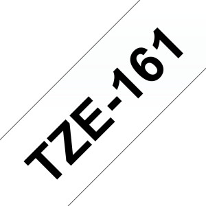 Taśma do Brother TZe-161 36mm 8m przeźroczysta taśma czarny napis oryginalna
