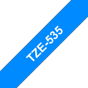 Taśma do Brother TZe-535 12mm 8m niebieska taśma biały napis oryginalna