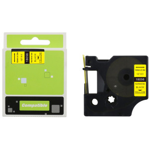 Rurka termokurczliwa do Dymo 18056 12mm 1.5m ?3.0mm - 5.1mm żółta rurka czarny nadruk