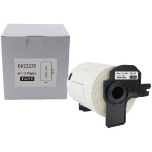 Taśma do Brother DK-22225 czarny nadruk na białym tle 38mm x 30,48 metrów na rolce