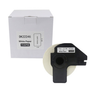 Taśma do Brother DK-22246 czarny nadruk na białym tle, 103mm x 30,48 metrów na rolce