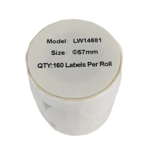 Etykiety do DYMO LW 14681 S0719250 średnica 57mm 160szt etykiet na rolce