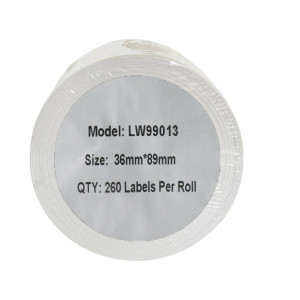 Etykiety do DYMO LW 99013 S0722410 36mm x 89mm 260szt etykiet na rolce FOLIA
