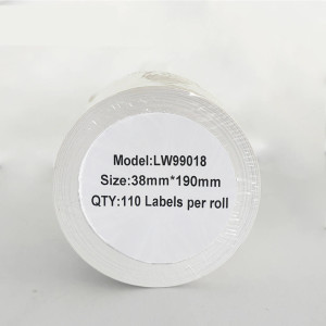 Etykiety do DYMO LW 99018 S0722470 38mm x 190mm 110szt etykiet na rolce