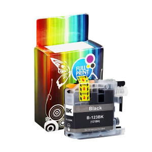 Tusz Zgodny z LC121 LC123 ((KC)LC123BK) Zamiennik czarny - 15ml - do BROTHER DCP-J 172W, 132W, 4110W, 152W, 172W