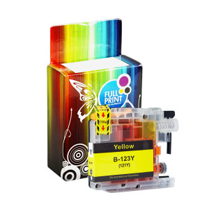 Tusz Zgodny z LC121 LC123 ((KC)LC123Y) Zamiennik żółty - 15ml - do BROTHER MFC-J 920DW, BROTHER DCP-J 172W, 132W, 4110W, 152W