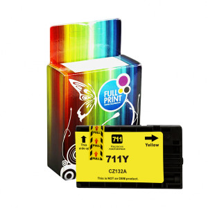 Tusz Zgodny z HP 711 (CZ132A) Zamiennik żółty - 30ml - do HP DESIGNJET T 520, 120, 520