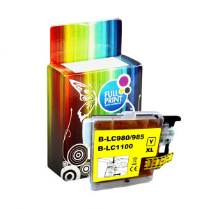 Tusz Zgodny z LC1100 (LC1100Y) Zamiennik żółty - 13ml - do BROTHER DCP- 395CN, 6690CW, 387C, 185C, 385C
