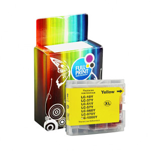 Tusz Zgodny z LC1000 (LC-1000YYJ1) Zamiennik żółty do BROTHER DCP- 560C, 350C, 353C, 357C, 560CN