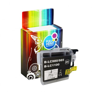 Tusz Zgodny z LC980 (LC-980BK) Zamiennik czarny - 25ml - do BROTHER DCP- 145, 163C, 167C, 197C, 373CW