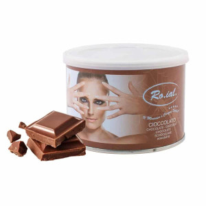 ROIAL Cera Depilatoria Liposolubile Cioccolato 400 ml per Ceretta Professionale 1 barattolo