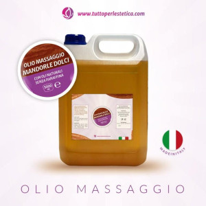 TUTTOPERLESTETICA Olio da massaggio alla Mandorla Dolce + vitamina E tanica da 5 LITRI ITALIANO