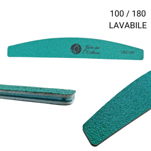 TUTTOPERLESTETICA Lima mezzaluna 100/180 lavabile professionale per manicure estetista 30 LIME