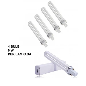 TUTTOPERLESTETICA 4 Bulbi per lampada manicure UV bulbo da 9 W