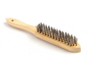 Sacit Spazzola in legno con 4 file di setole in acciaio