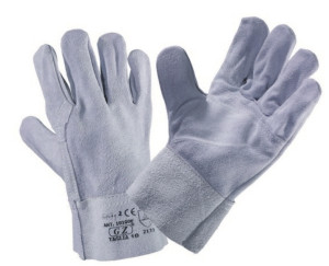 Guanti in pelle crosta manica corta